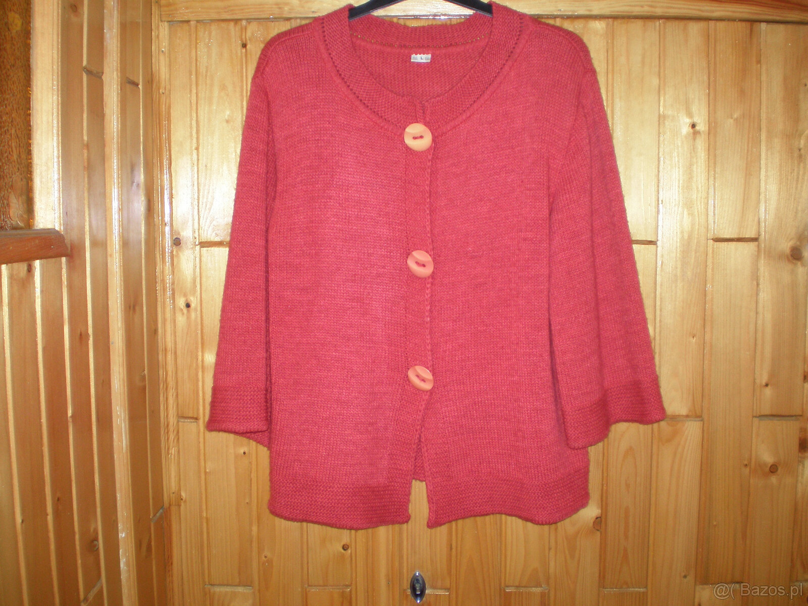 Sweter damski w kolorze czerwonym, rozmiar 44. Używany, w do