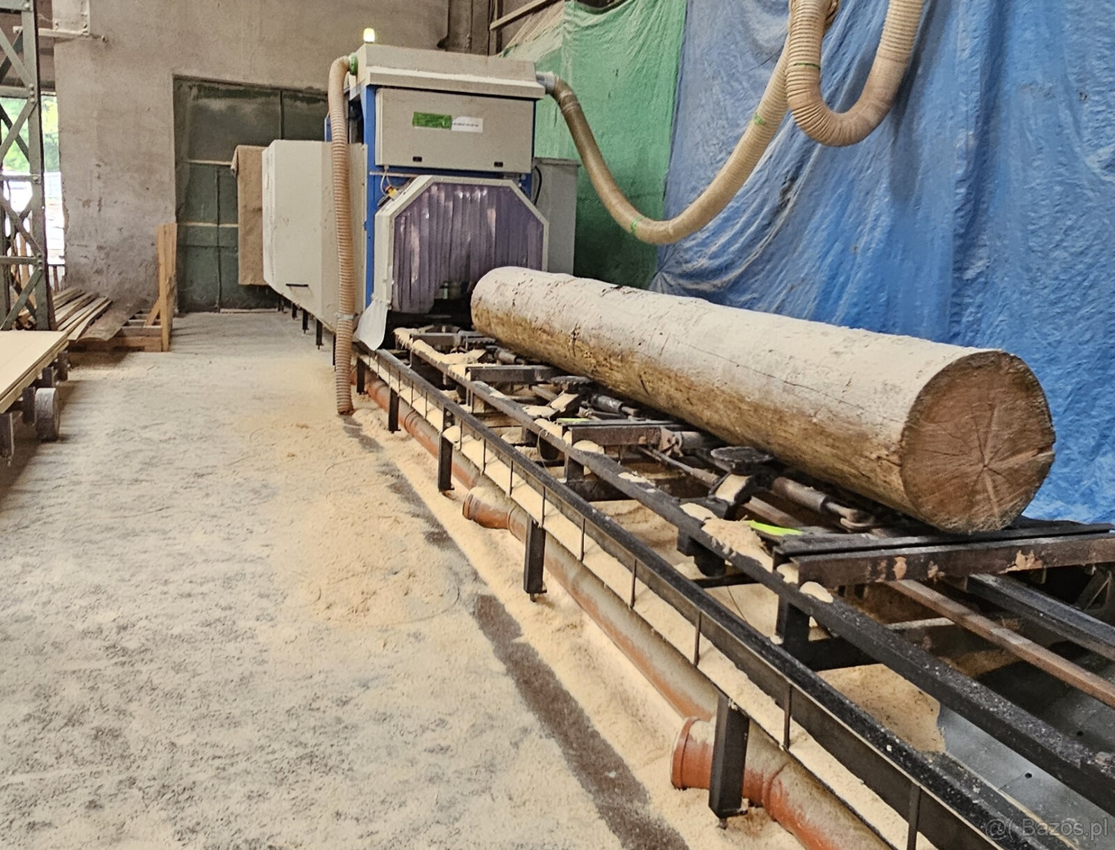 Używana piła kątowa dwuostrzowa PP-550 z automatycznym