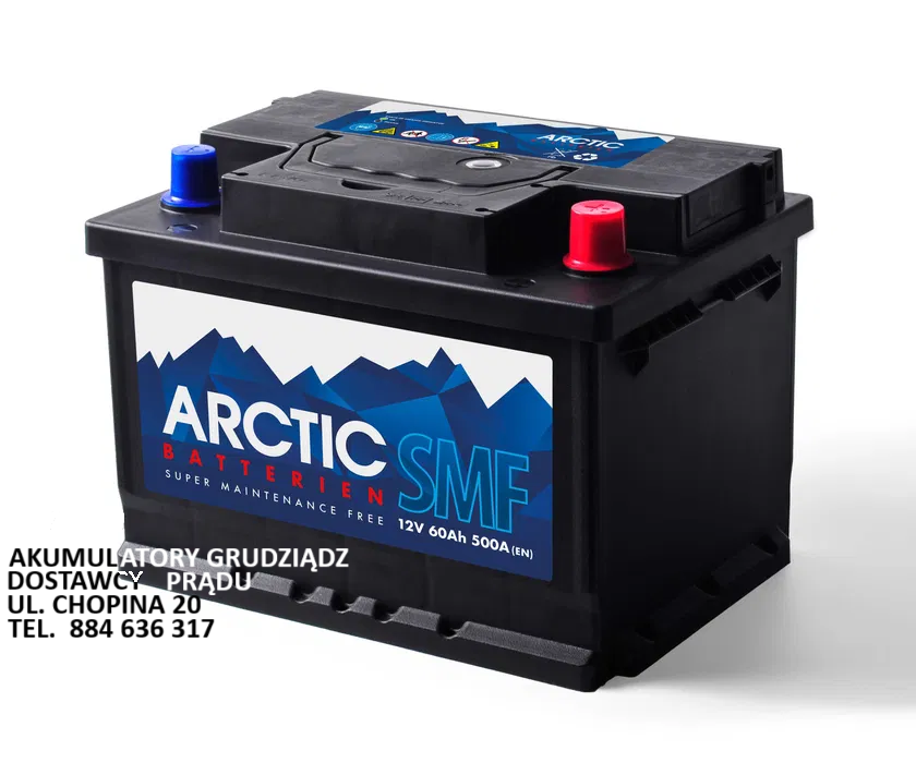 Akumulator Arctic 60Ah 500A Chopina20 Grudziądz Audi Opel VW