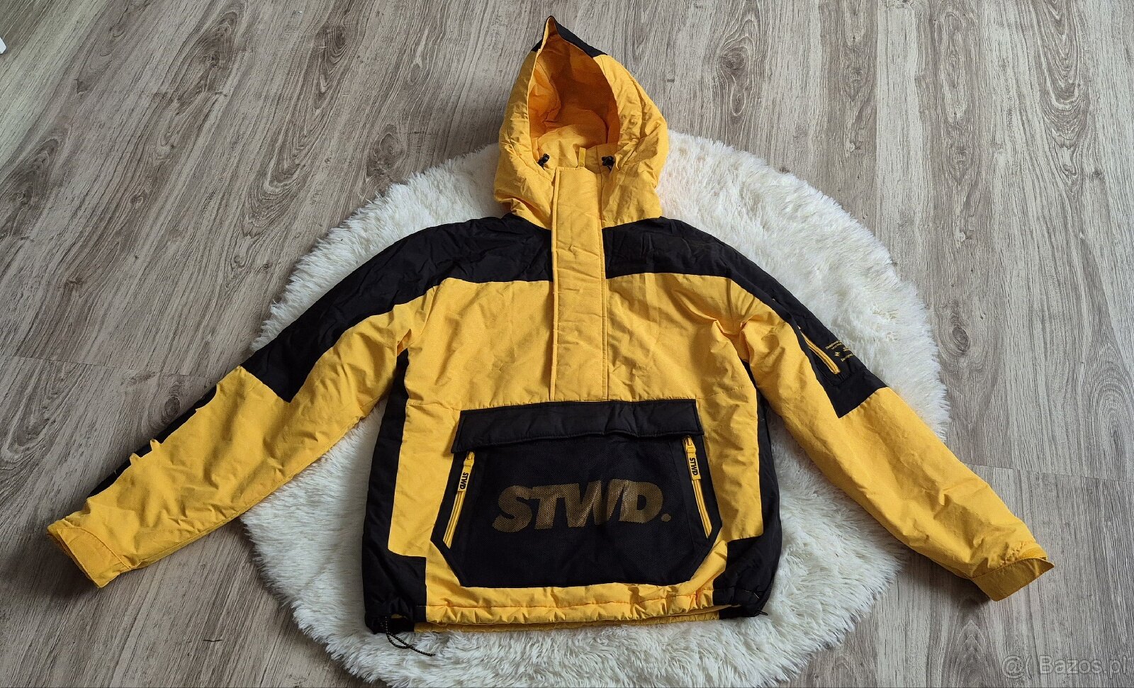 Pull&Bear Żółto-Czarna kurtka kangurek męska rozm. M