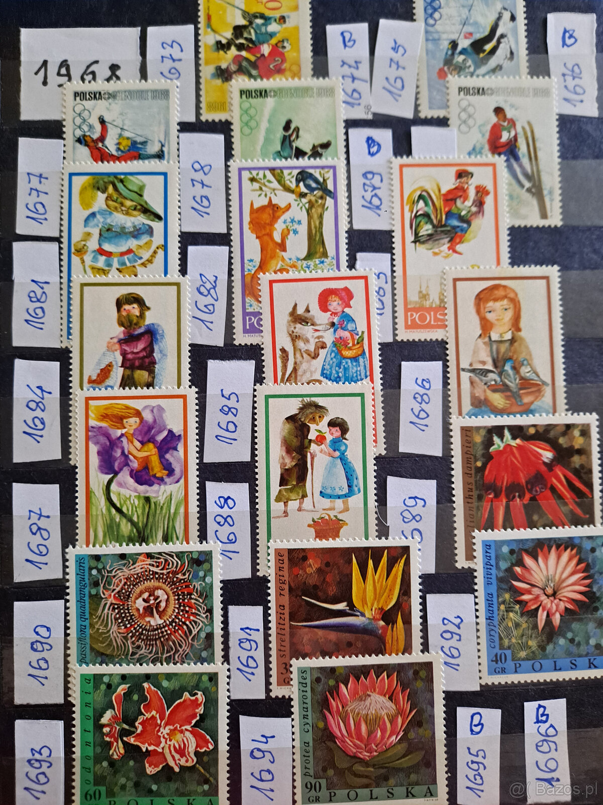 1967 rok- Polskich znaczków pocztowych od 1592 do 1672