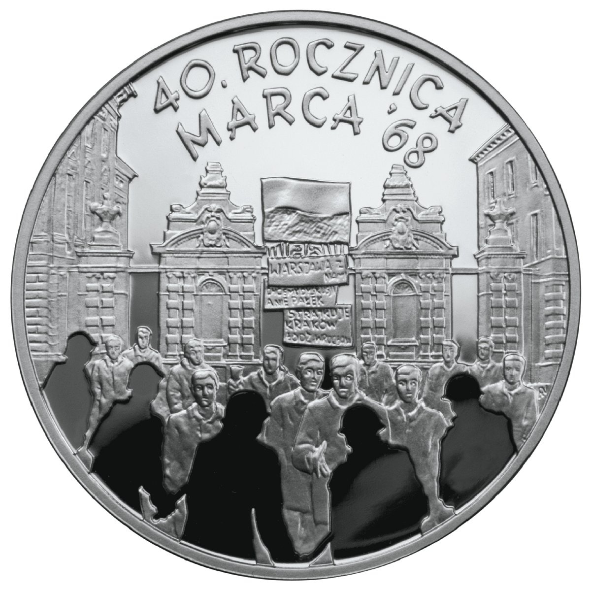 10 zł. srebrne z 2008 roku - 40 Rocznica Marca 68r w kapslu