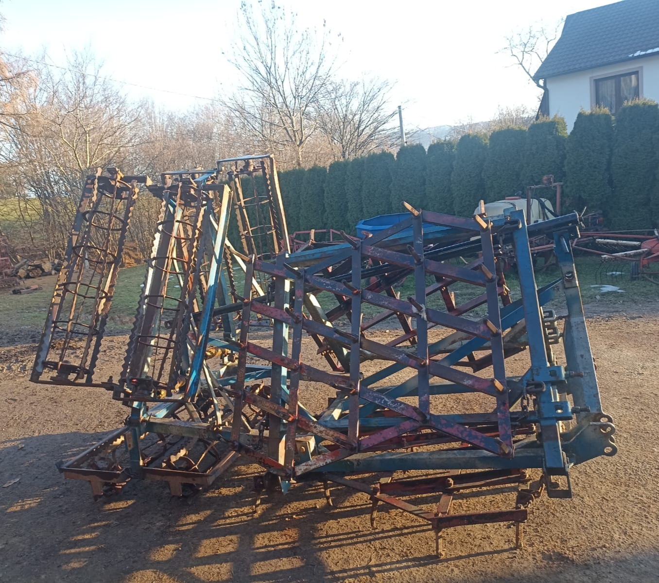 Agregat uprawowy brony ciężkie z podwójnymi wałkami składane