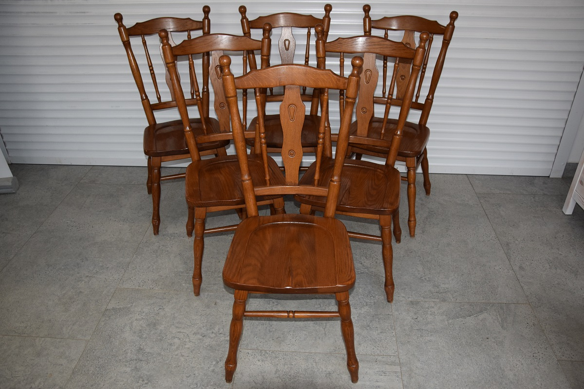 krzesła dębowe 6 sztuk - jak nowe