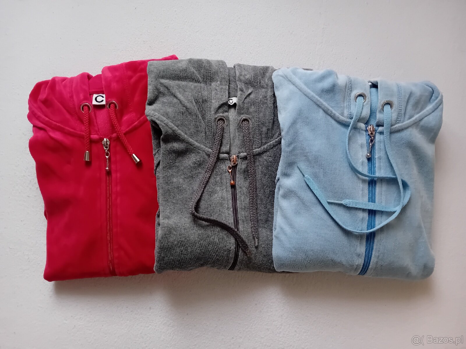 Komplet bluz welurowych