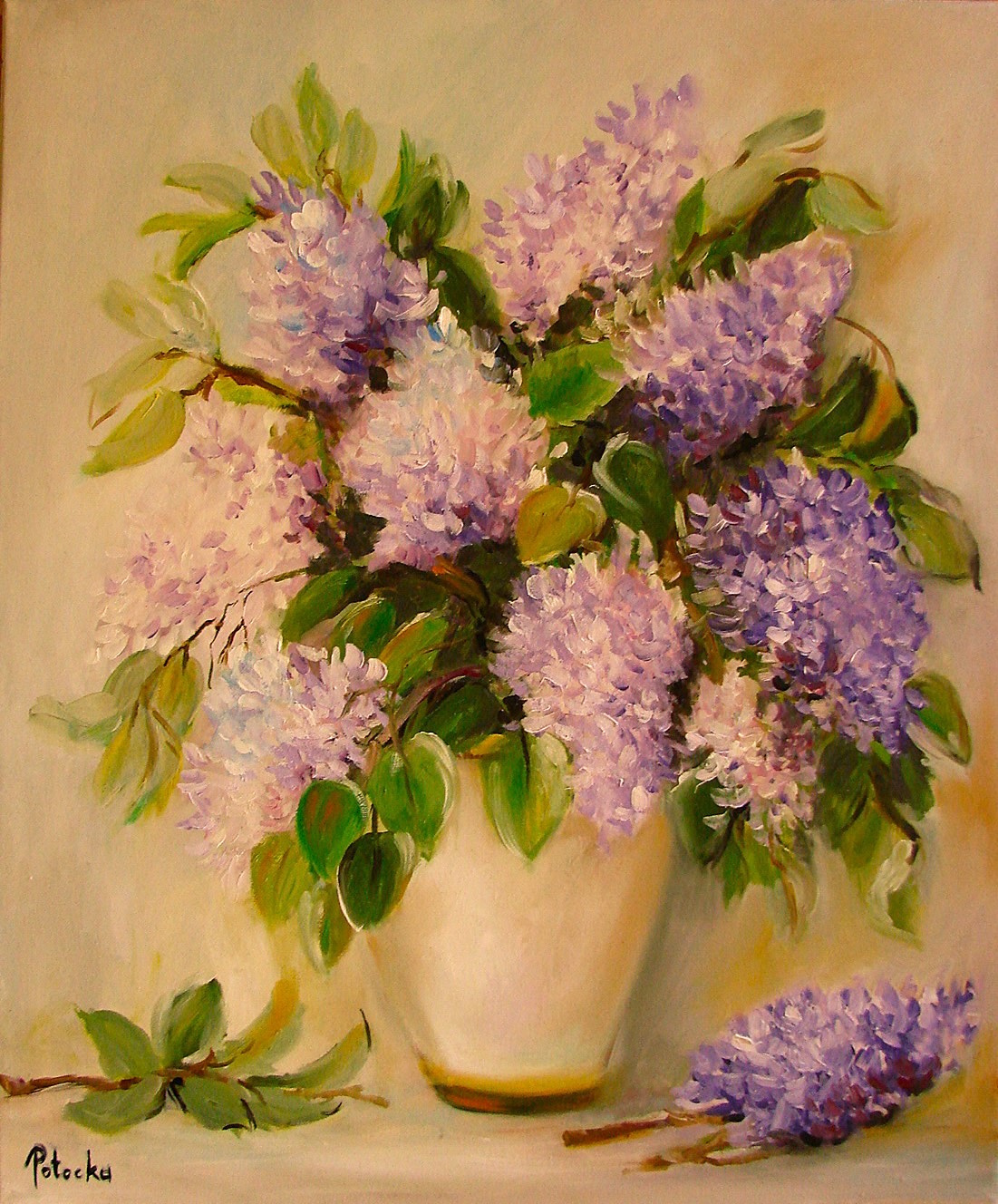 Bzy obraz olejny 50cm-60cm