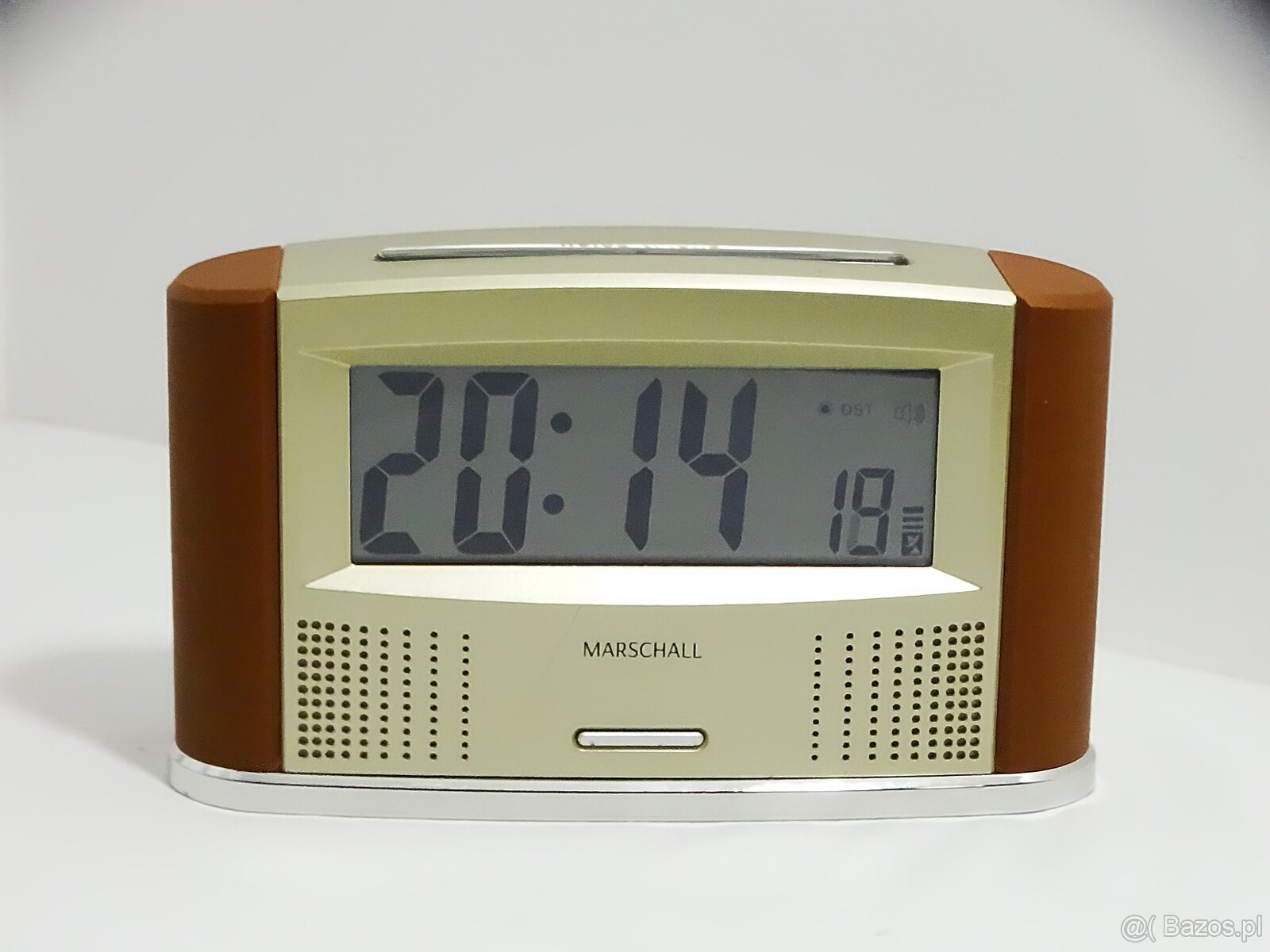 Mówiący radiowy zegar/budzik z termometrem wewnętrznym i dat