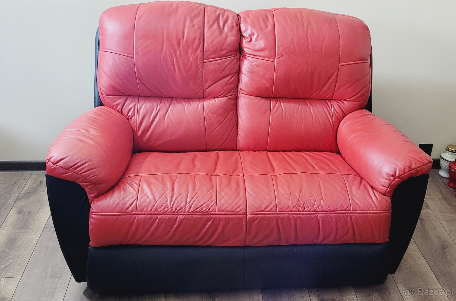 Sofa dwu osobowa skórzana