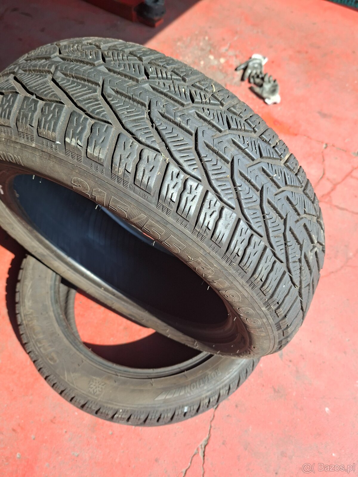 Opony 215/55/18 r Kormoran snow 99v bieżnik ok 7 mm rok 2022