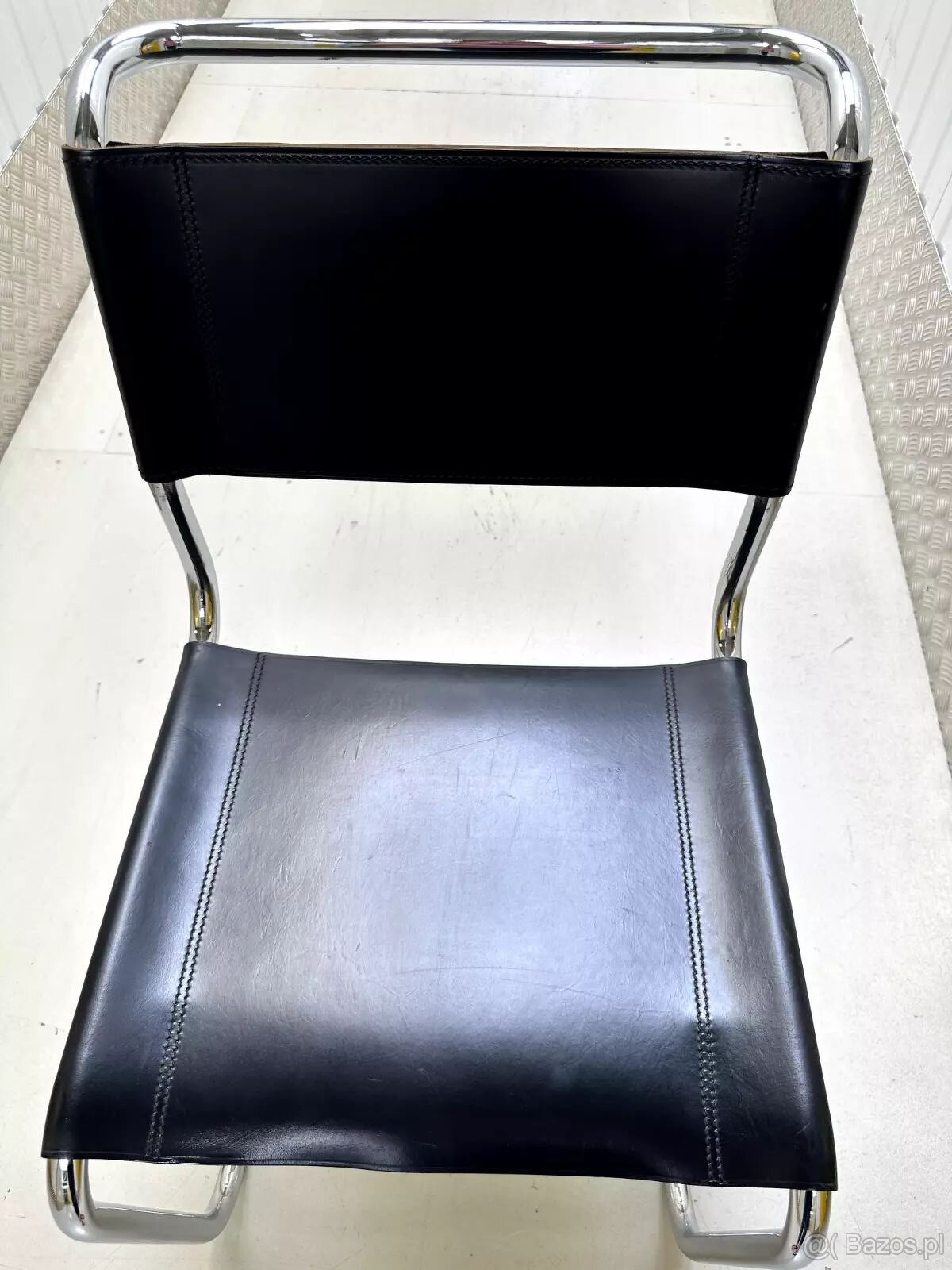 7 x Thonet S33 cantilever Bauhaus classic krzesło skórzane c