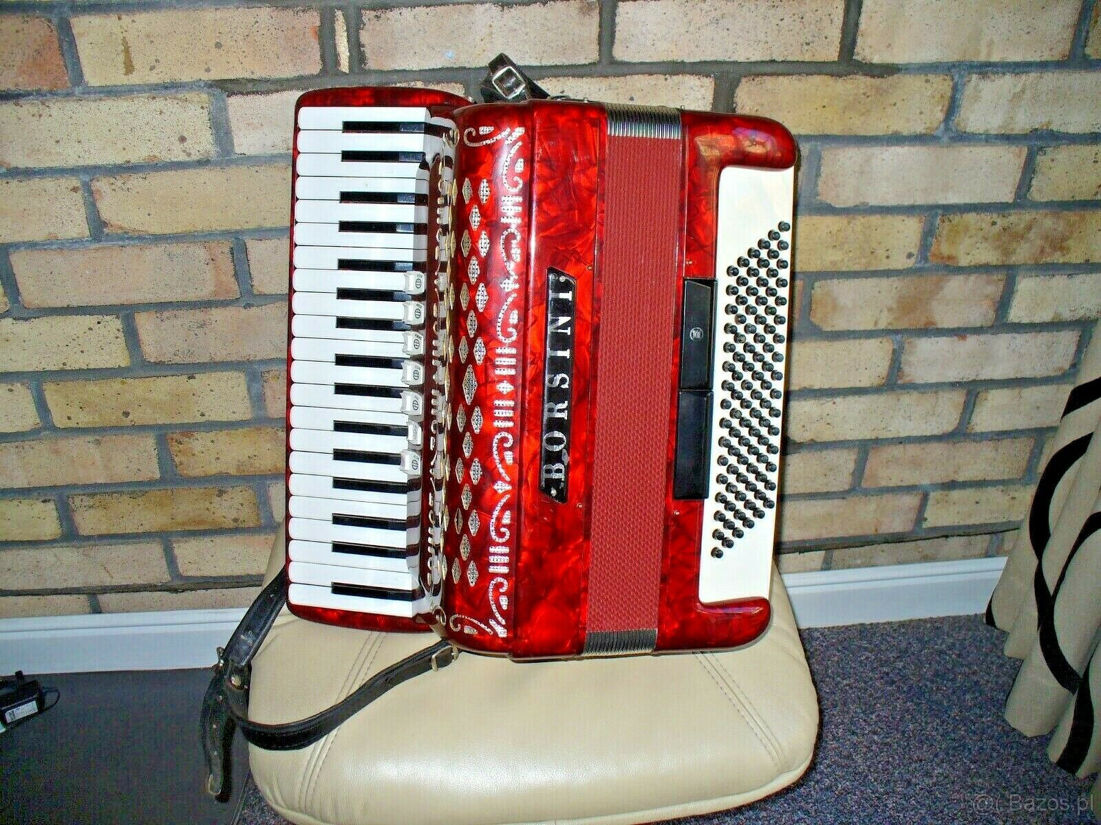 Akordeon fortepianowy Borsini 96 basowy. Akordeon fortepiano