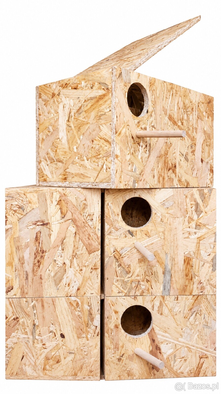 Budki lęgowe dla ptaków papug o wymiarach 30x20x18,5cm