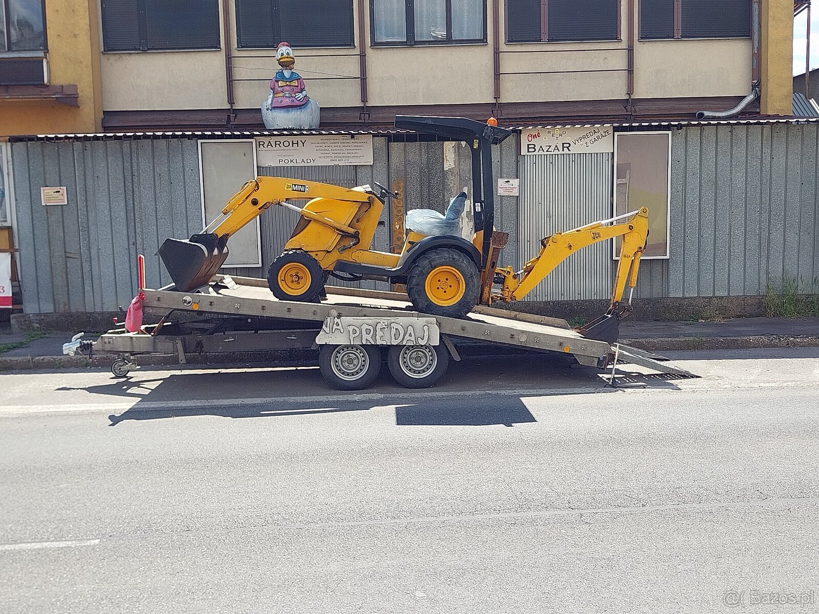 JCB mini CX+ przyczepa