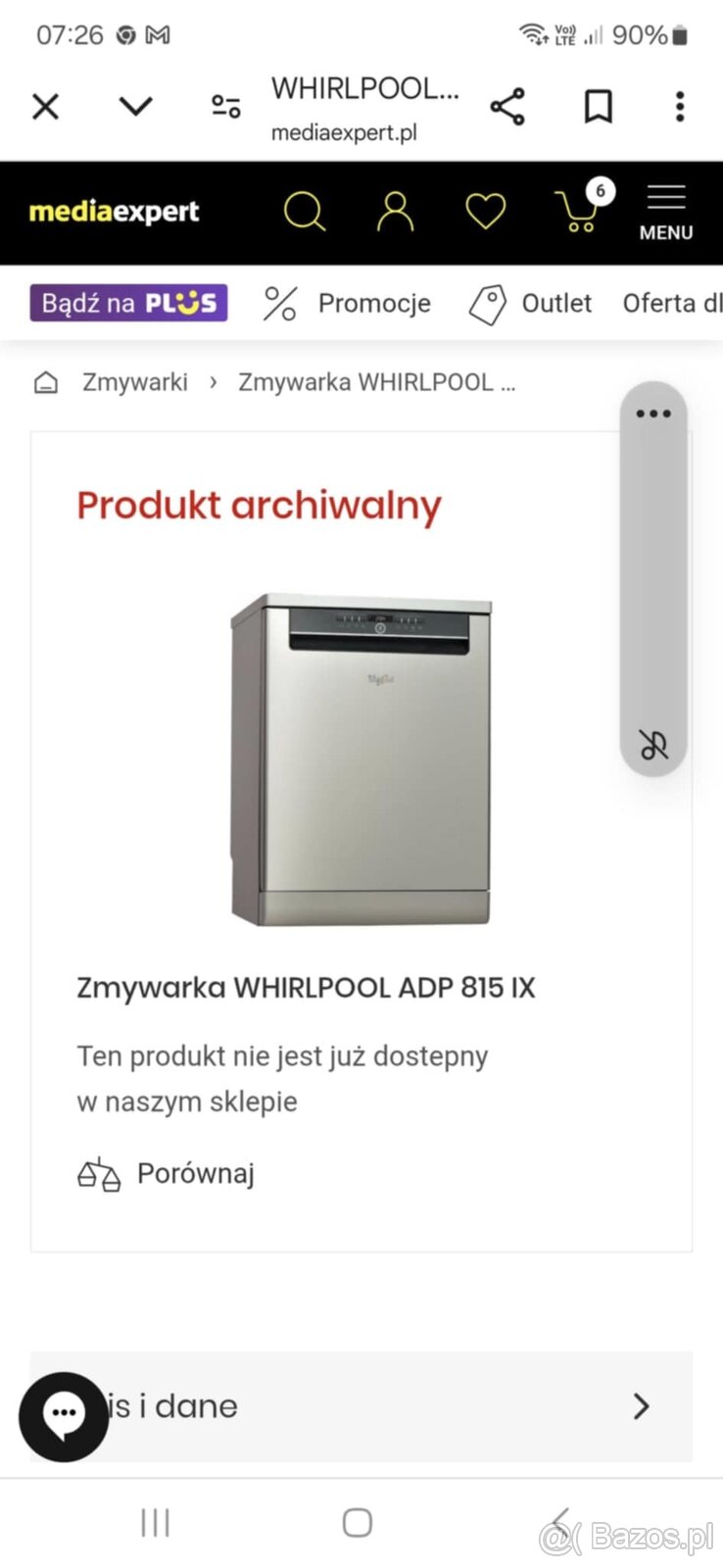 Zmywarka wolnostojaca