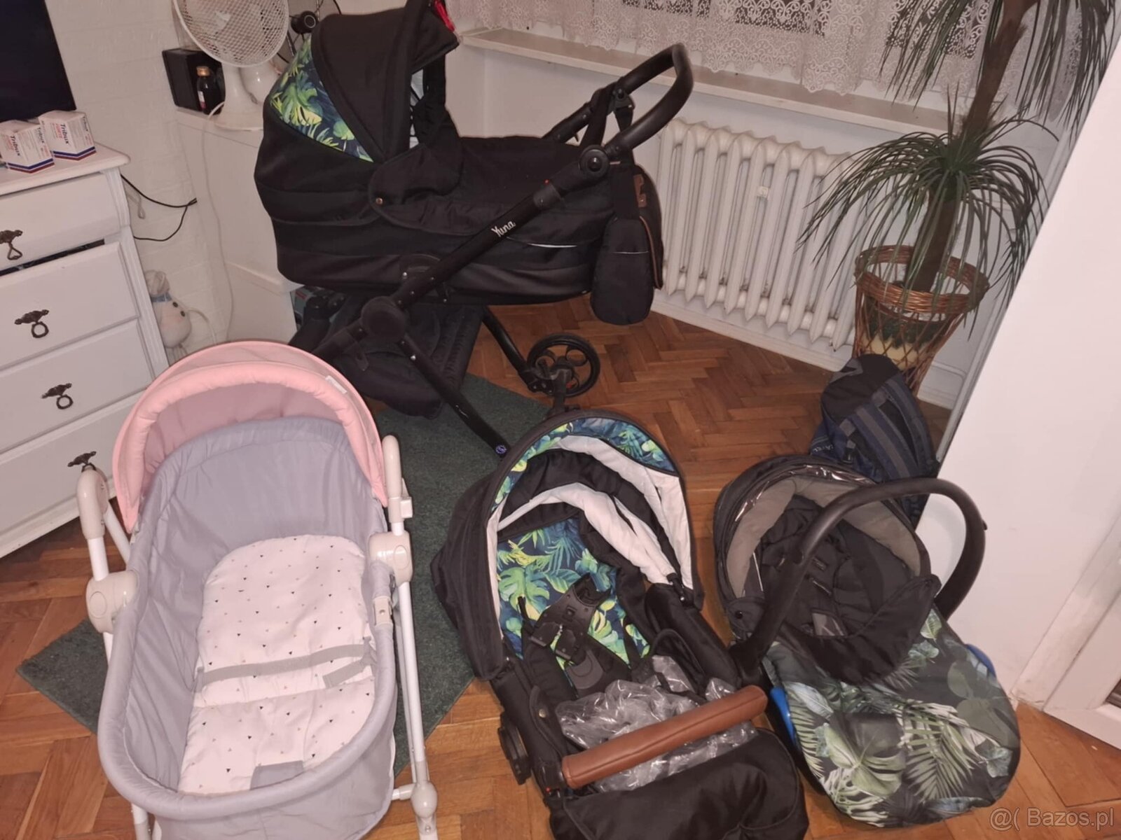 Wózek 3 w 1 i wszystko co na zdjęciu