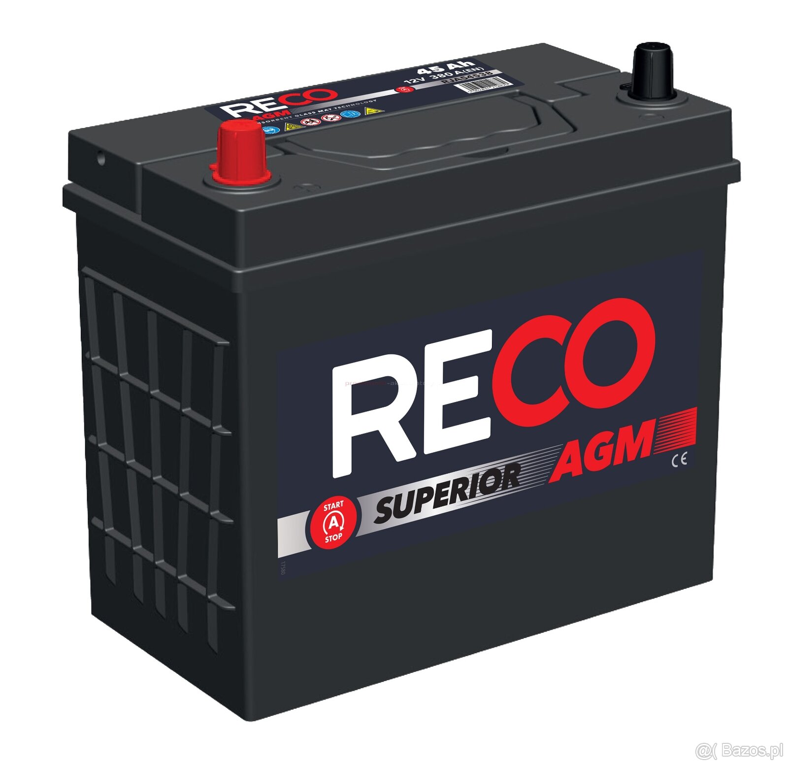 Akumulator RECO AGM12V 45Ah 380A Toyota Prius Grudziądz