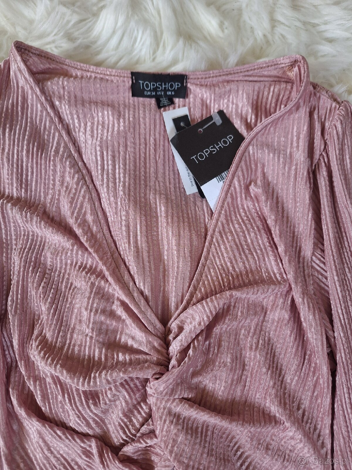 Stylowa bluzka pudrowy róż