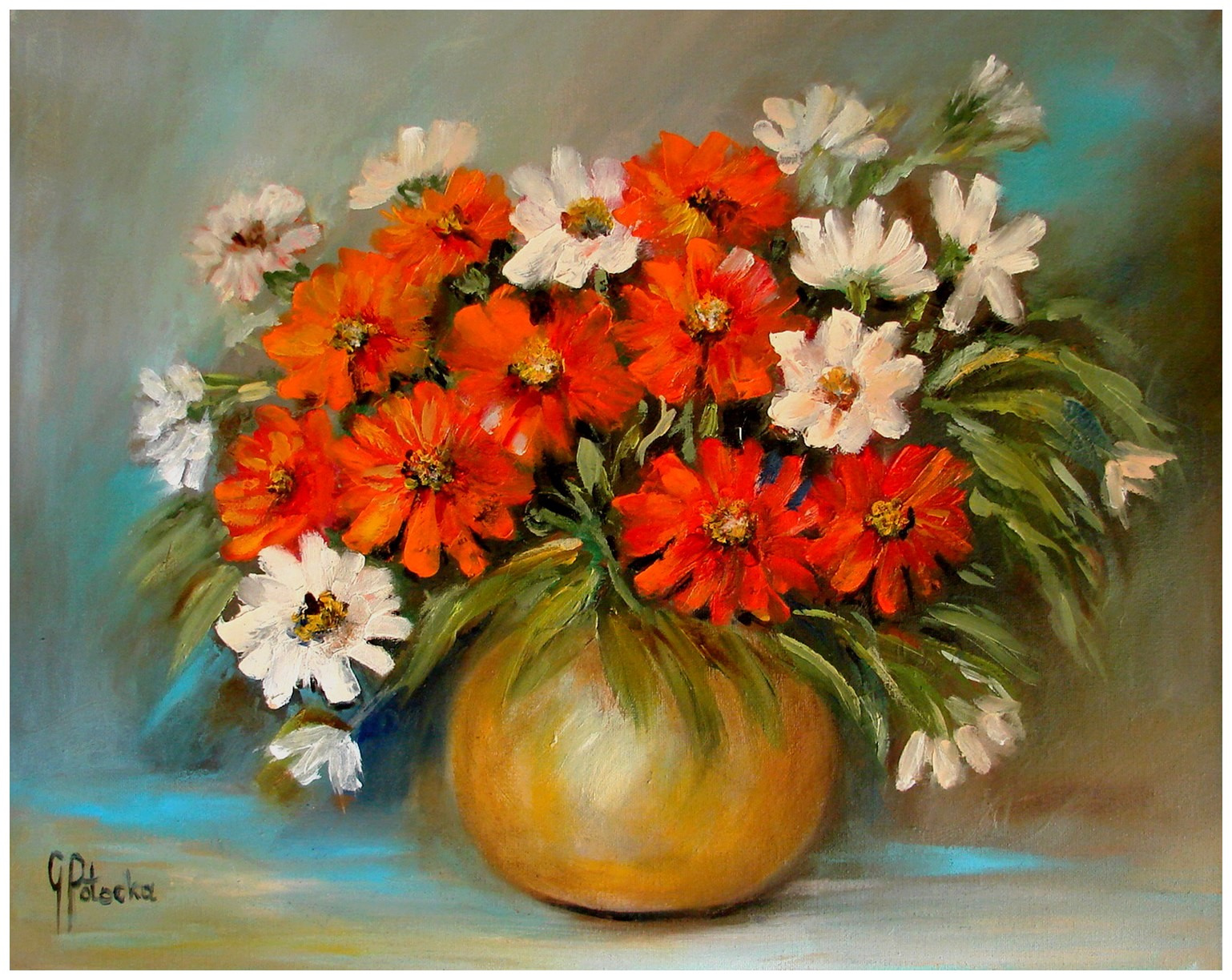 Cynie obraz olejny 40cm-50cm