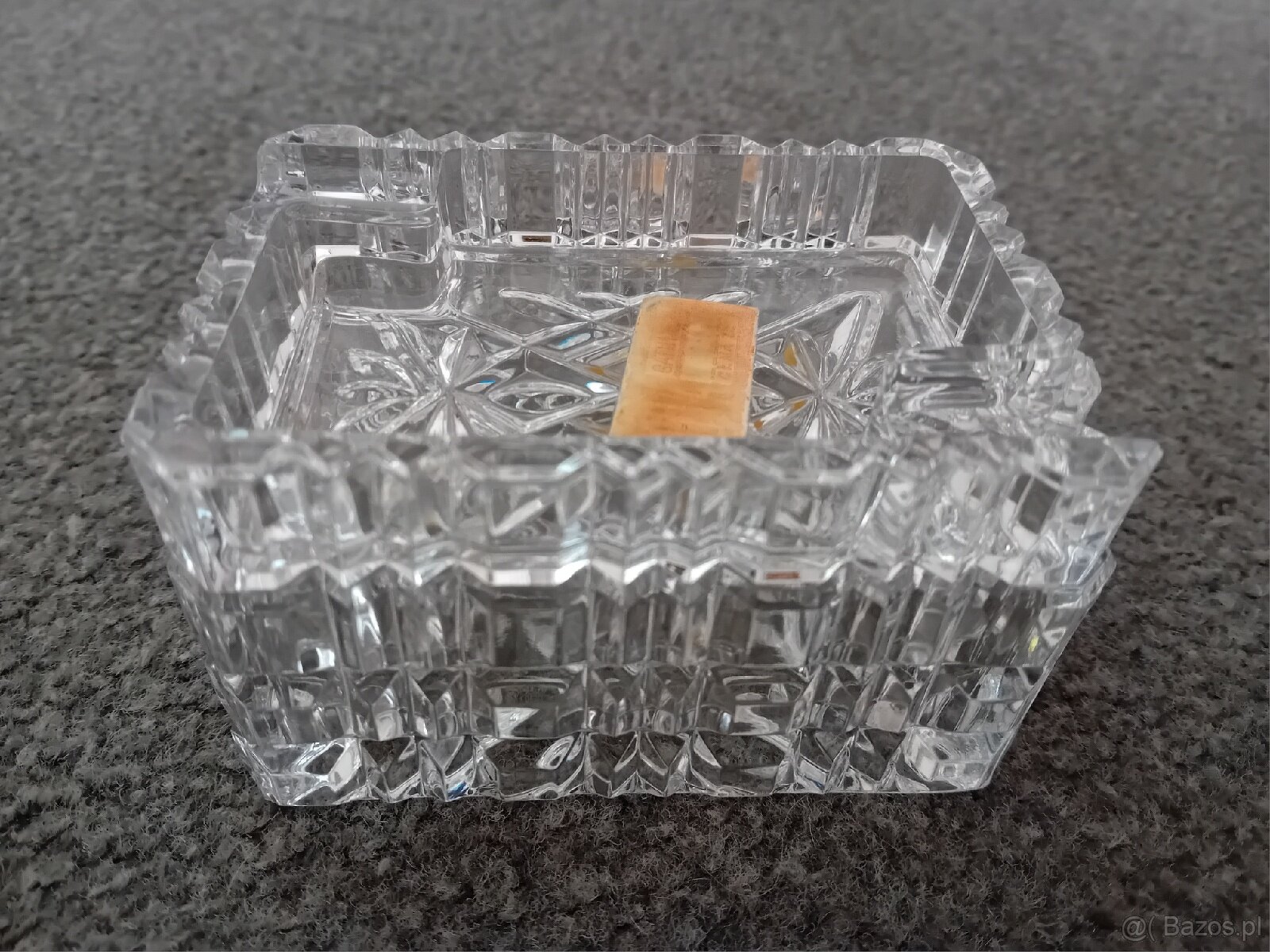 Krysztalowa papierosnica popielniczka