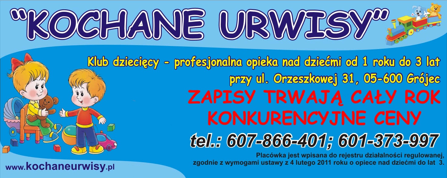 ŻŁOBEK – KLUB DZIECIĘCY KOCHANE URWISY opieka nad dziećmi