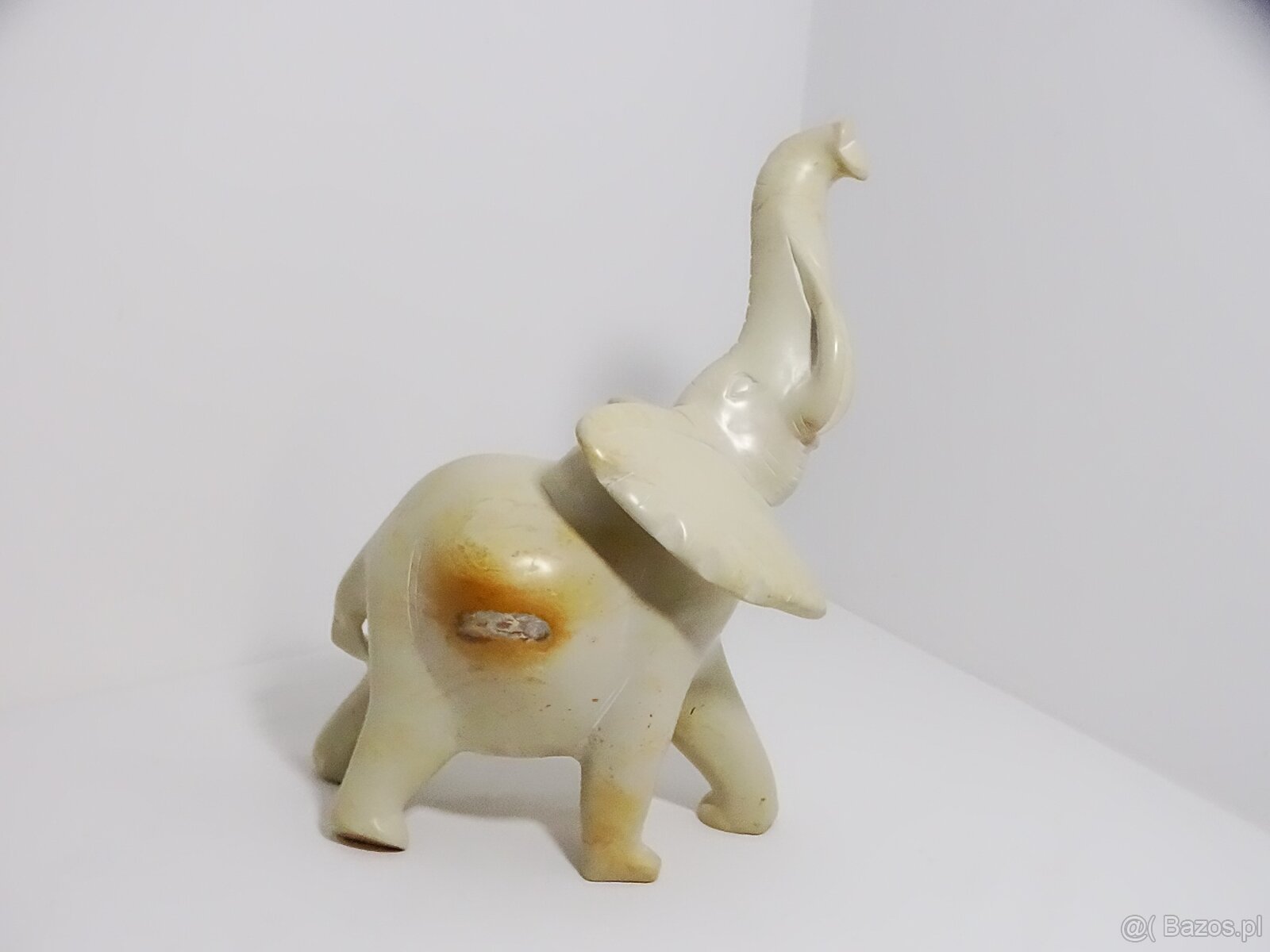 Bardzo realistyczna figurka dużego słonia 32 cm misternie rz