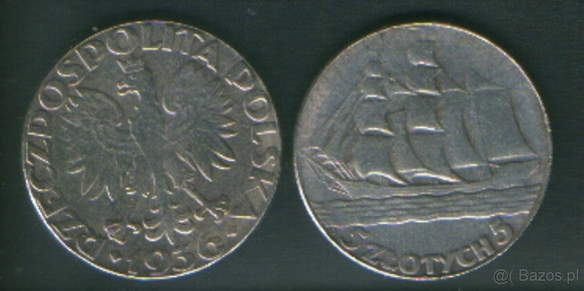 Moneta PMW 5zł 1936