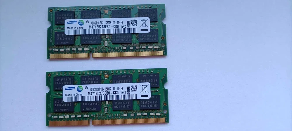 Pamięci RAM 4GB 2razy z laptopa