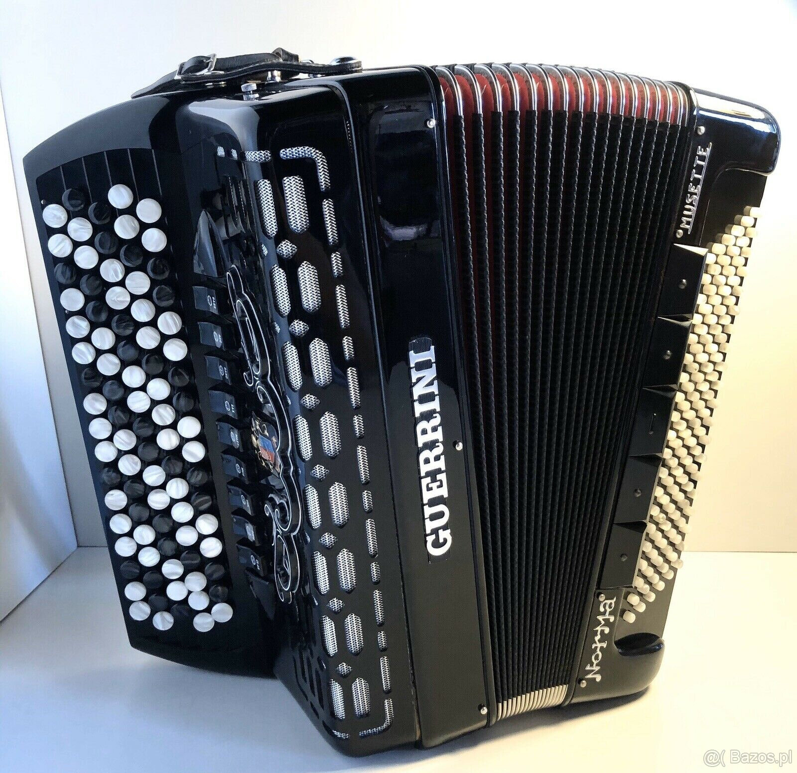 Guerrini Norma Musette B System (Griff) Czarny akordeon Akko