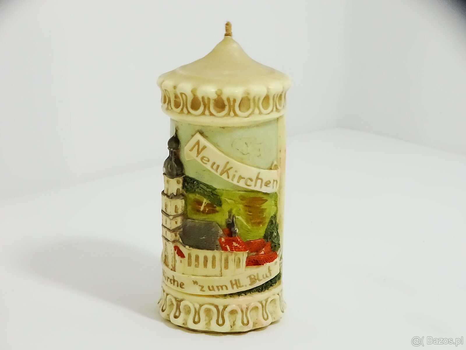 Świeca z motywem Wallfahrtskirche (kościoła pielgrzymkowego)