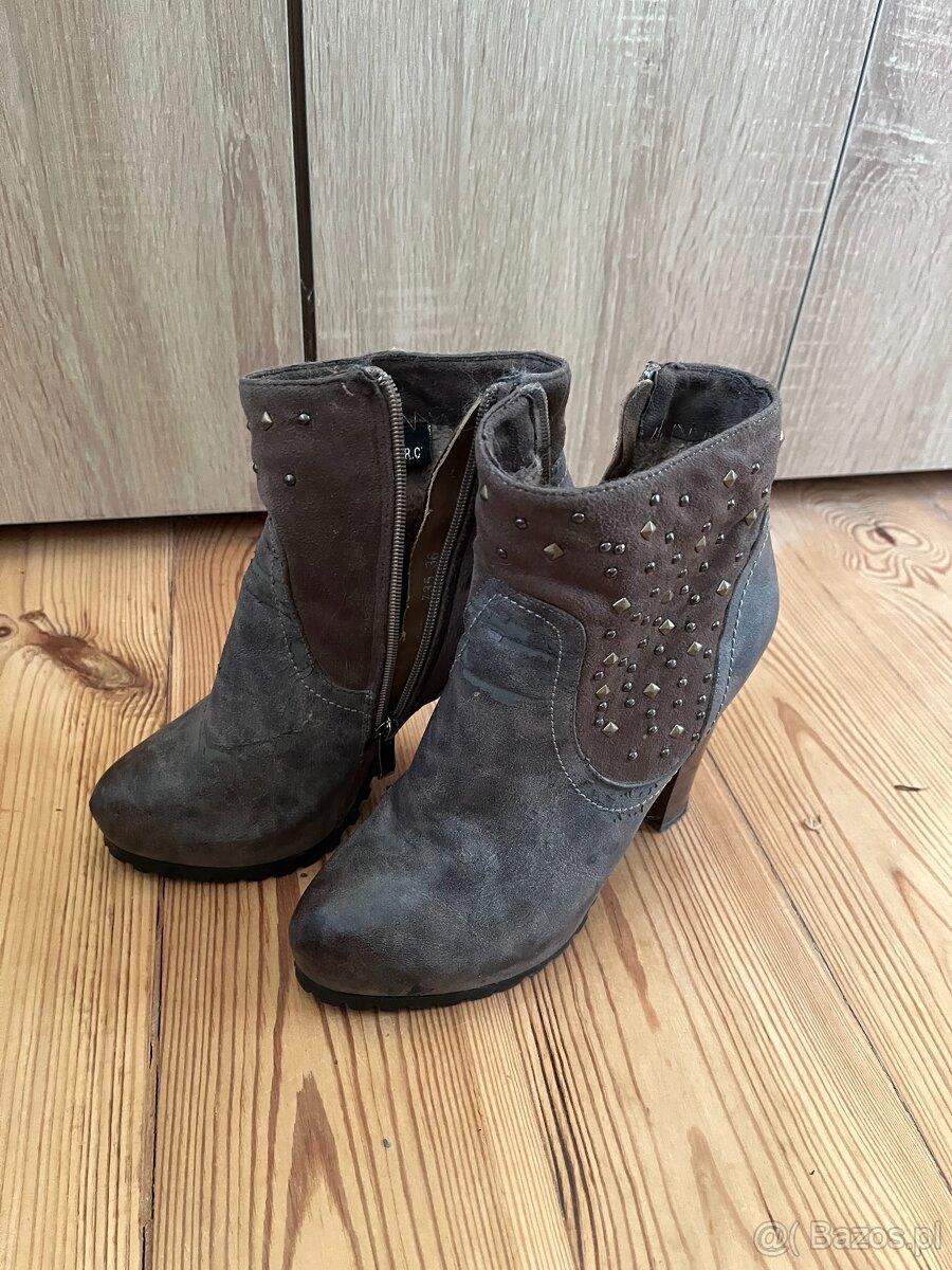 Designerskie botki damskie w rozmiarze 37