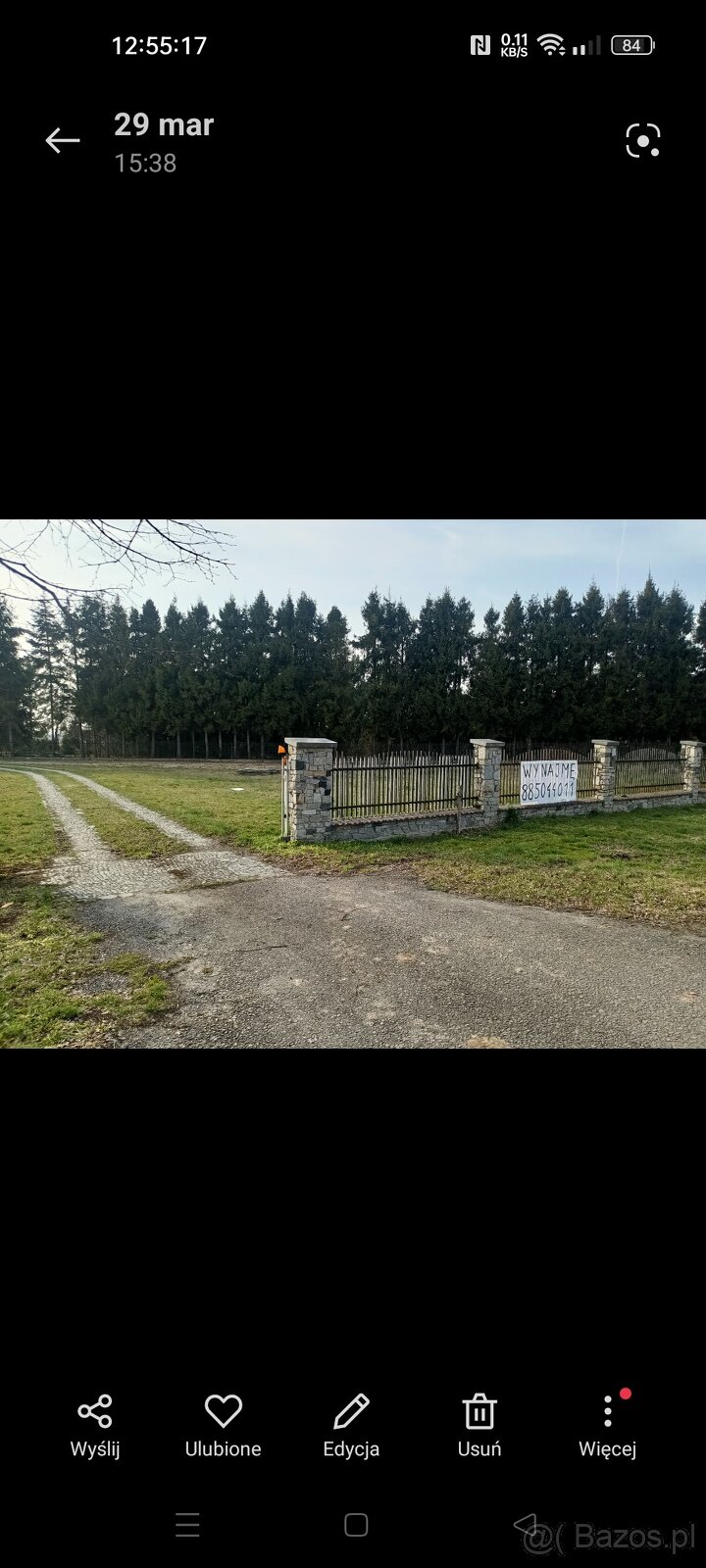 Wynajmę działkę pod działalność handlową