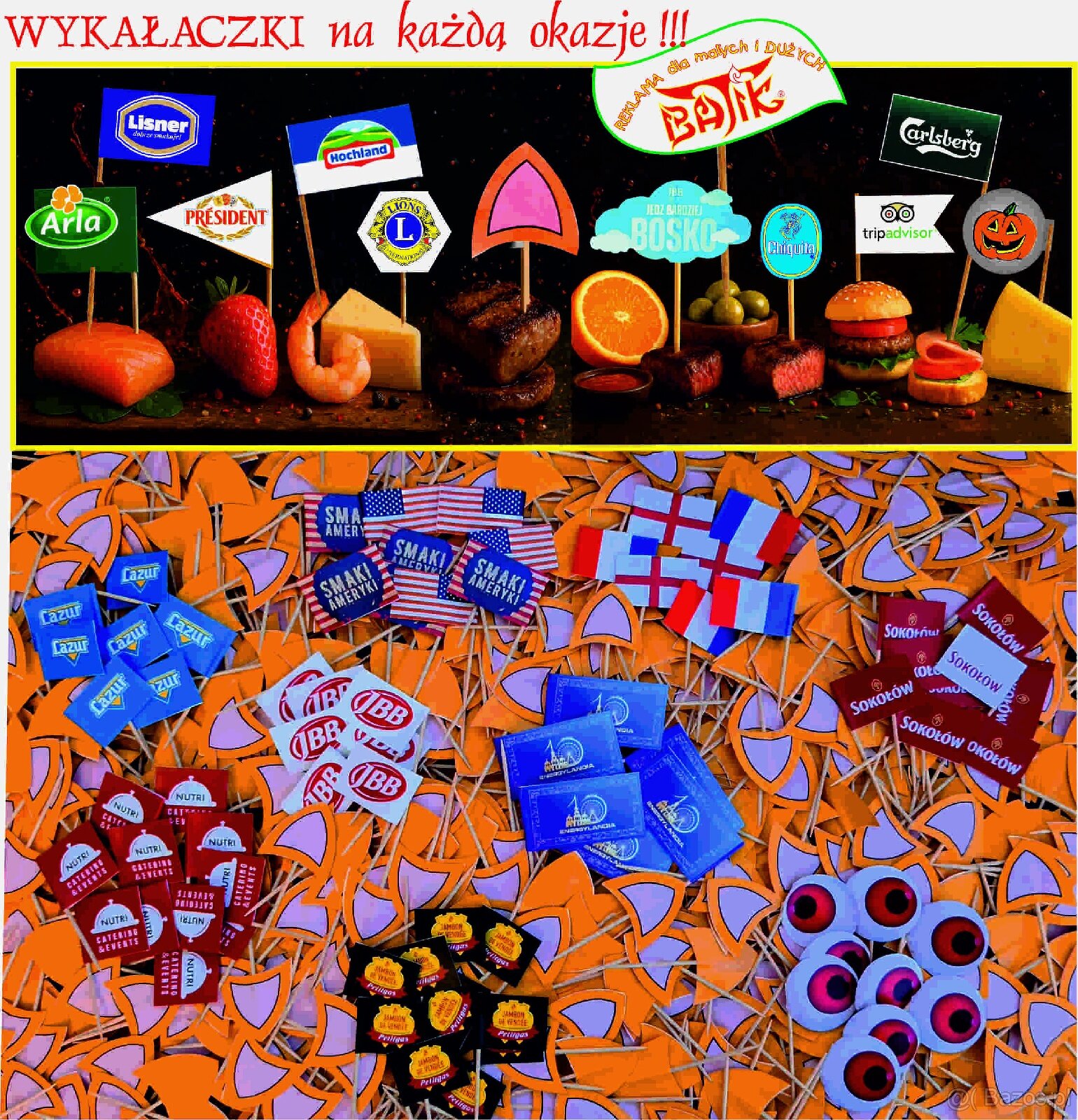 Wykałaczki - pikery - flagowymi degustacyjne