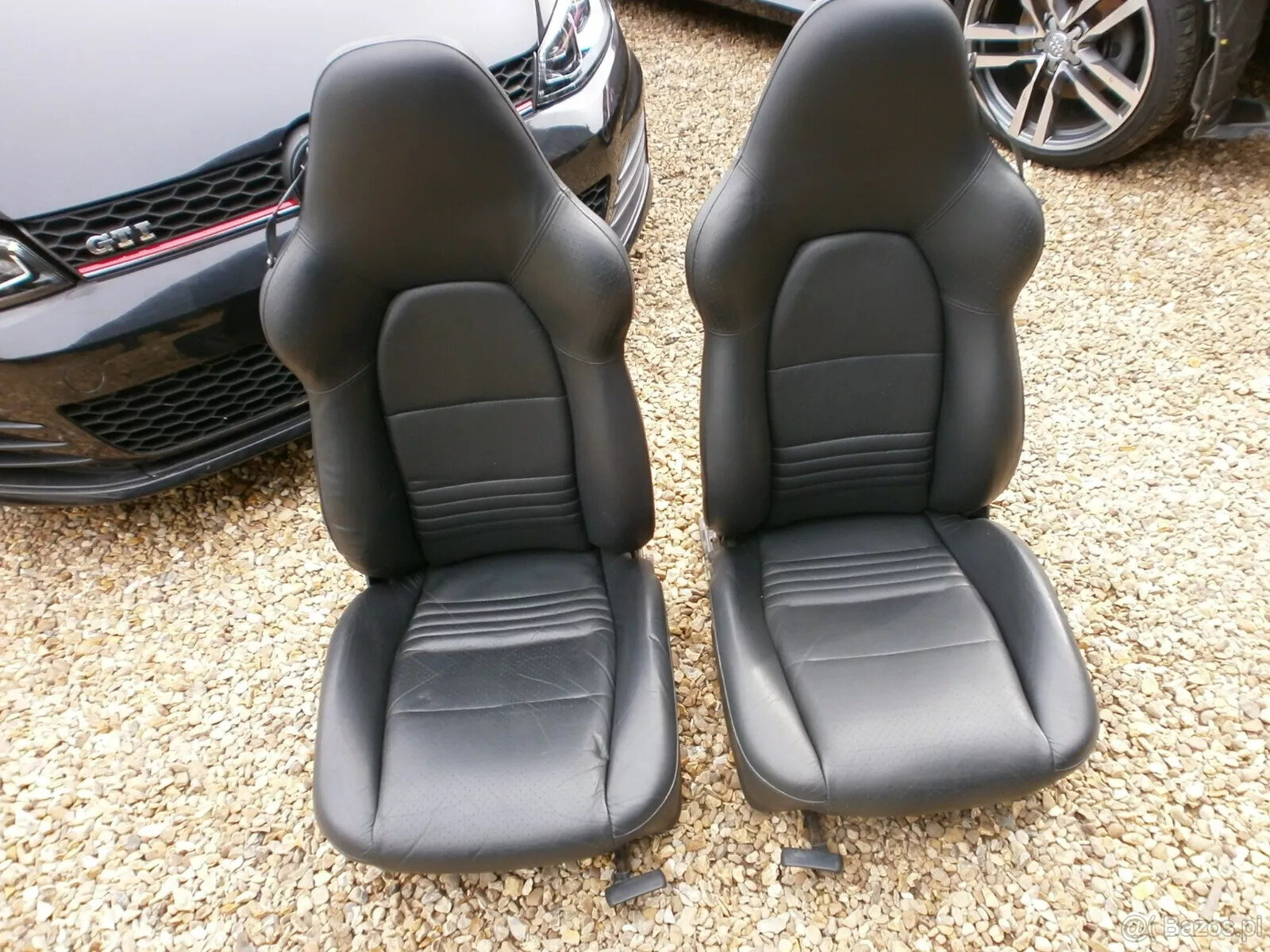 Porsche 911 / 996 czarne skórzane fotele turbo elektryczne