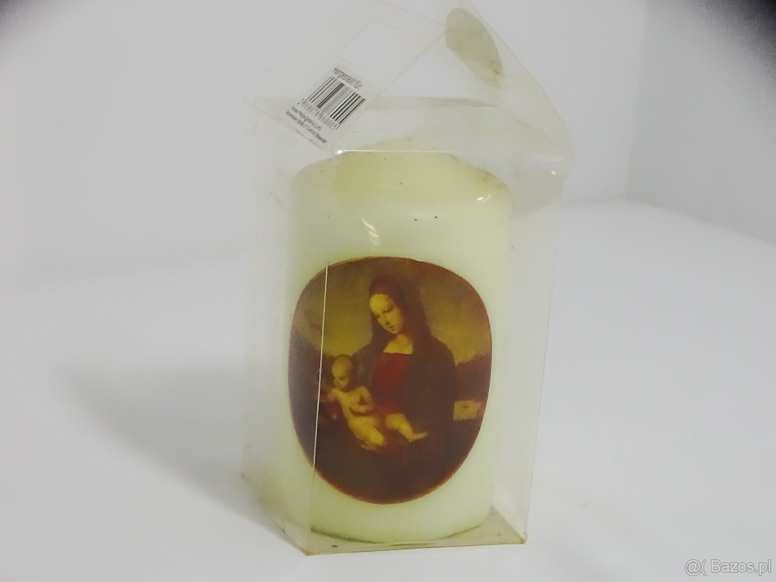 Świeca walcowa z nadrukiem Madonny z Dzieciątkiem