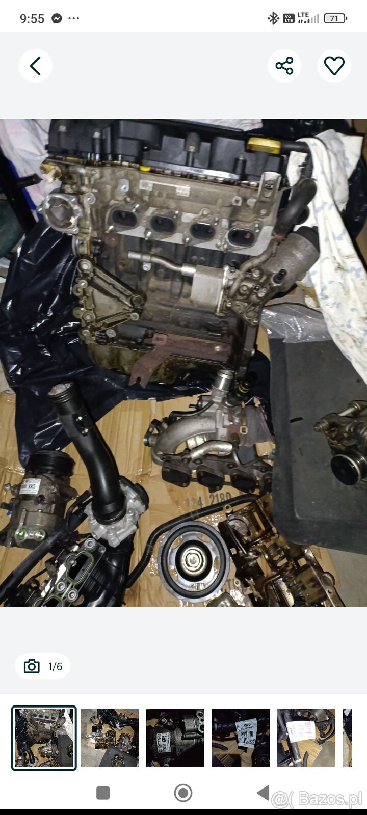 Silnik 1.4 turbo net Opel Meriva uszkodzony