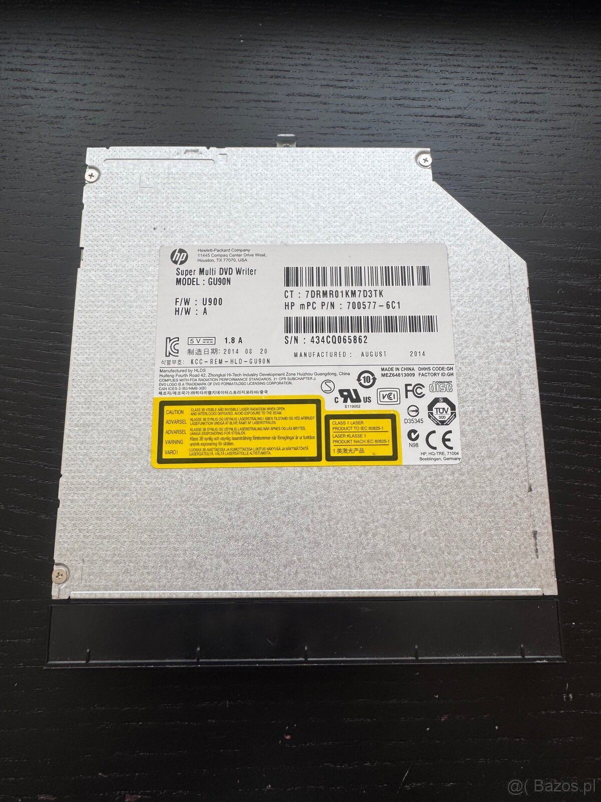 Napęd wewnętrzny DVD HP GU90N (Super Multi DVD Writer)