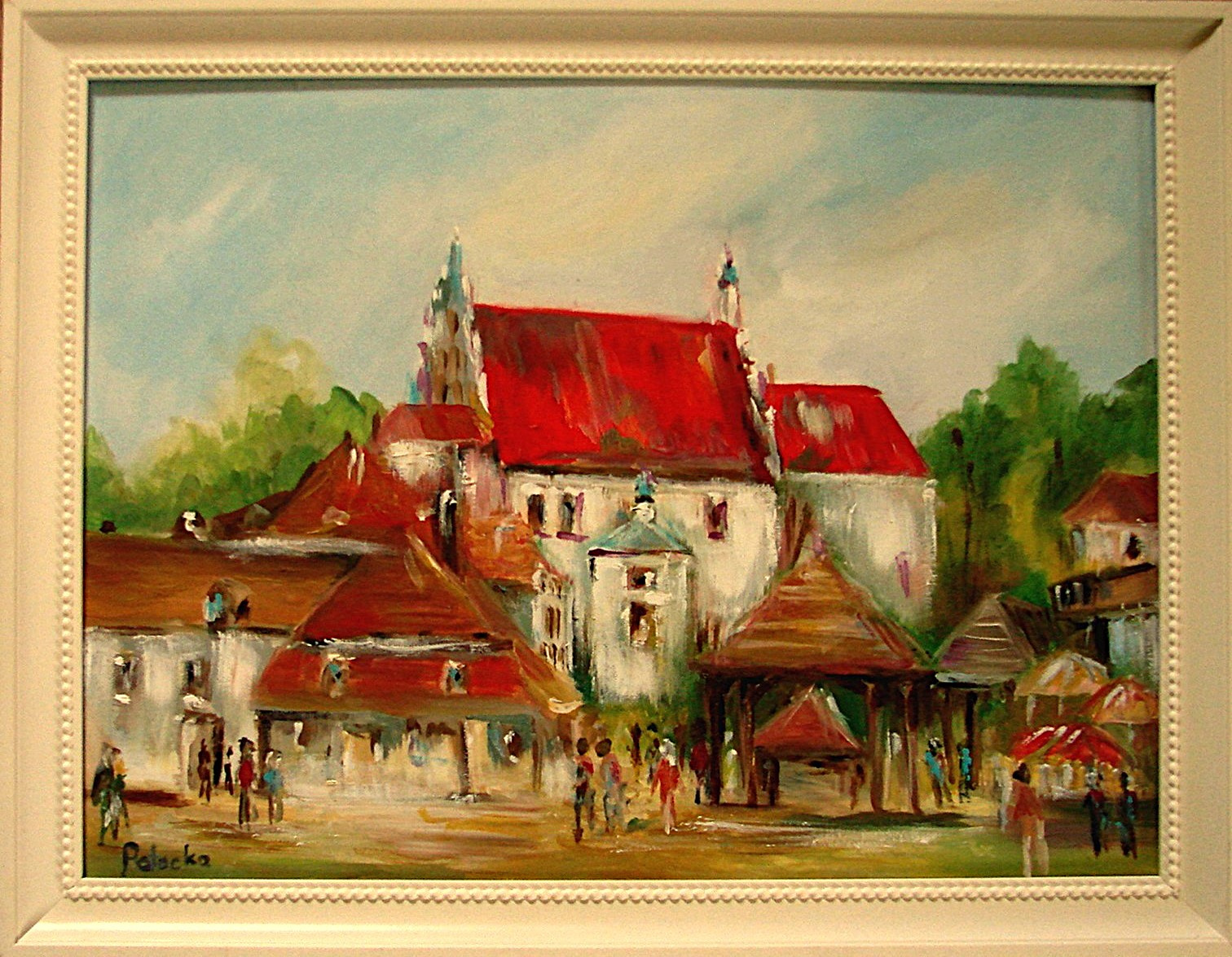Kazimierz Dolny obraz olejny 30-40cm w ramie