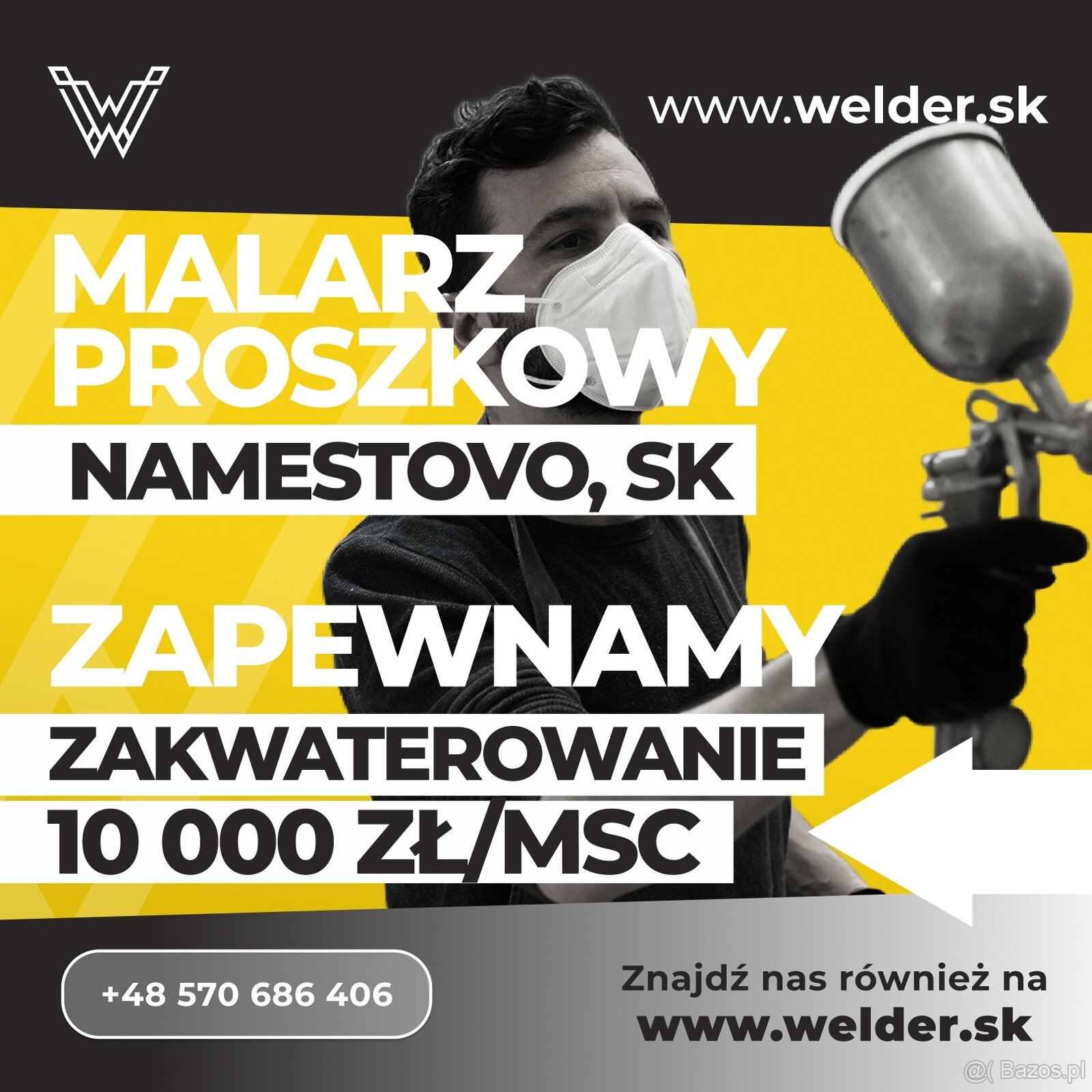Malarz proszkowy — Namestovo SK | 10 000 zł/msc