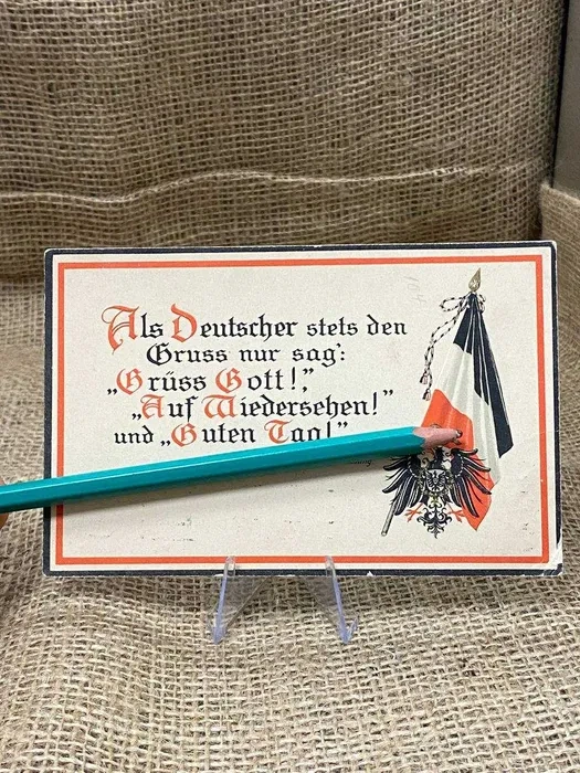 B312 pocztówka original wojsko Pruskie flaga Pruska ww1
