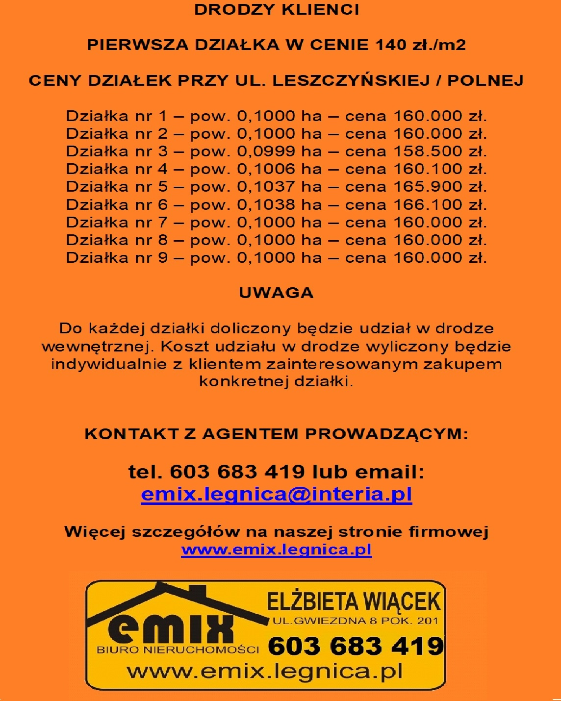 Działki budowlane w Złotoryi - ulica Polna - Promocja