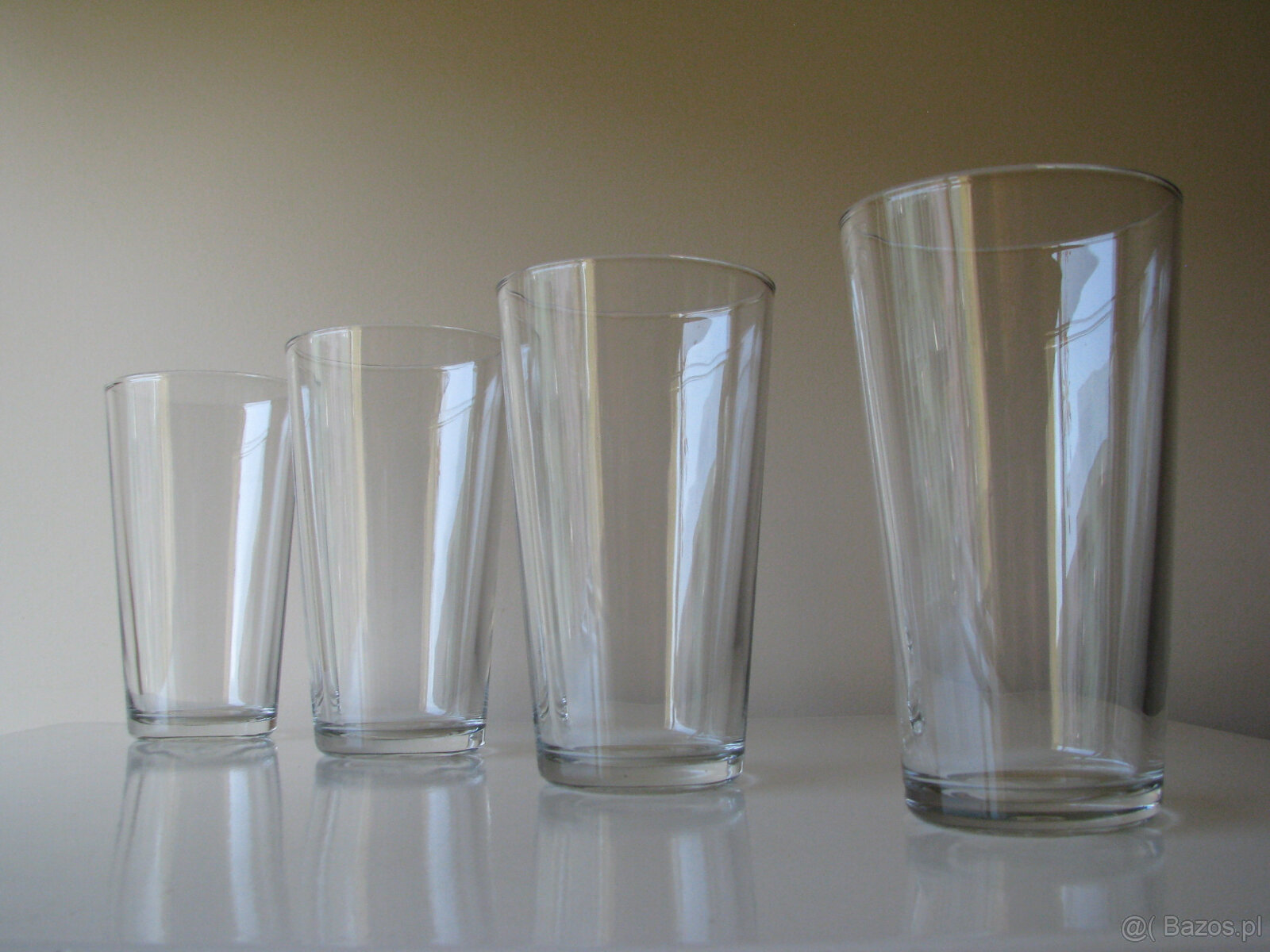 Wysoka szklanka transparentna 0,5 l pokal szklany kufel 4szt