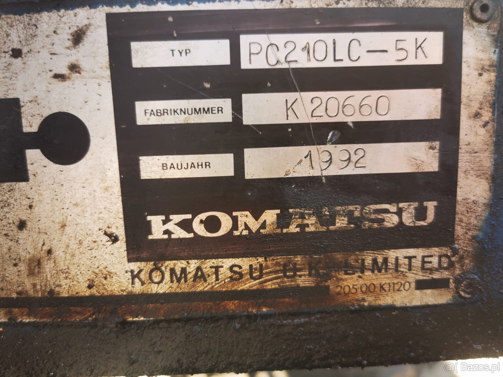 Koparka gąsienicowa komatsu pc 210 2 zł kg