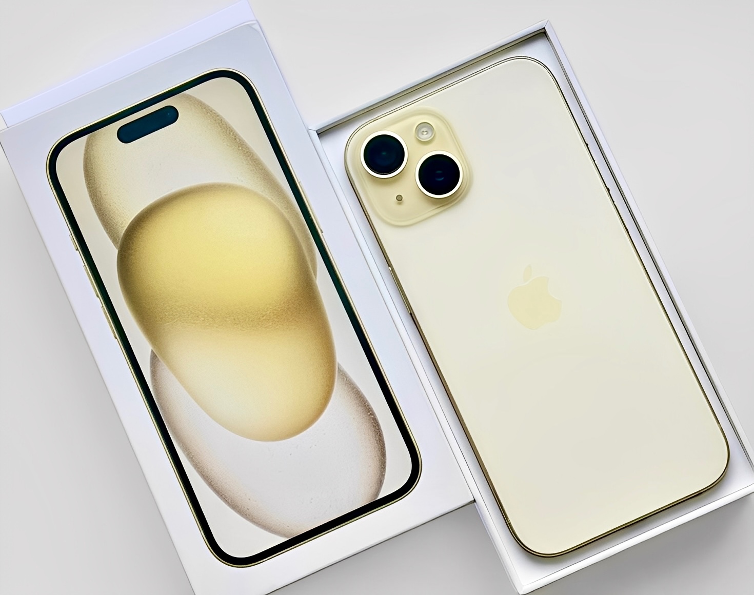 iPhone 15 Yellow BATERIA 100% TOP