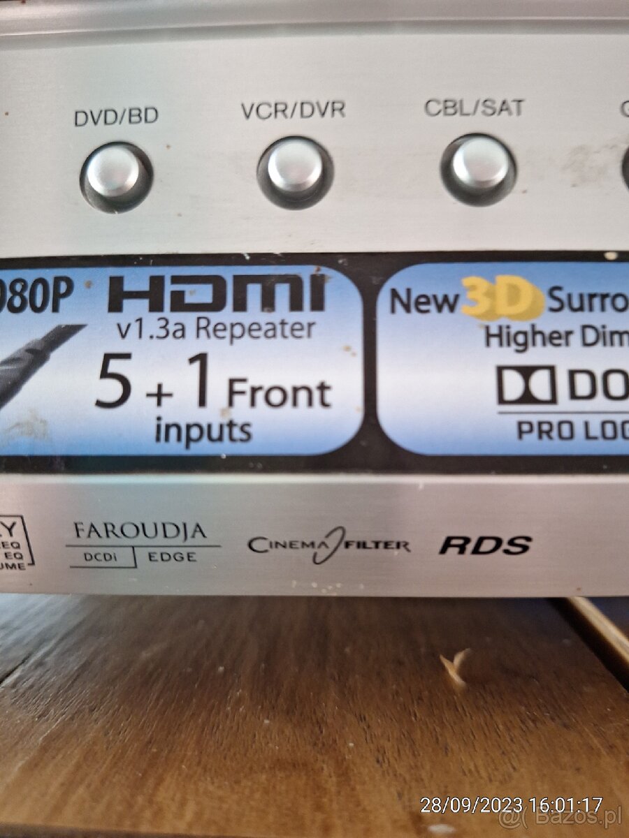 Amplituner+nagrywarka+głośnik centralny