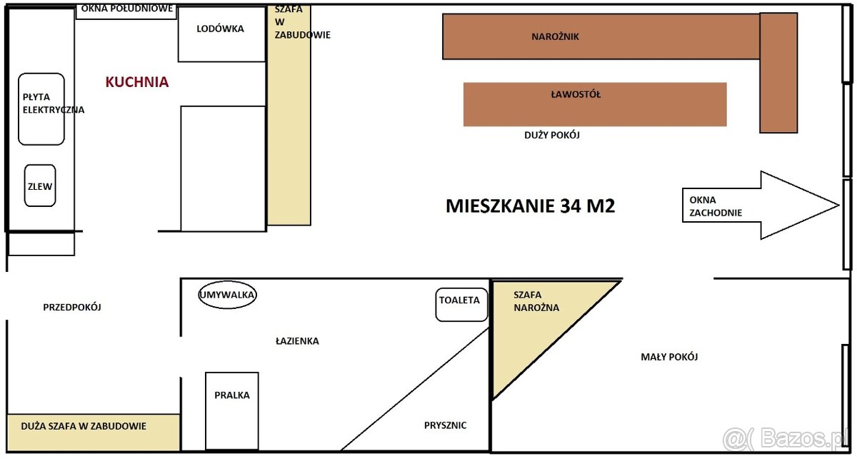 Mieszkanie 2-pokojowe, 32 m2, balkon, widna kuchnia, Praga-P