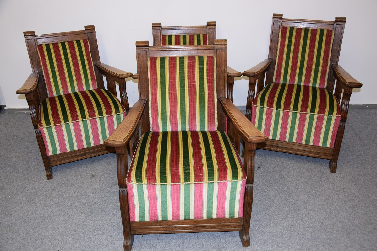 fotele z drewna dębowego - super stan