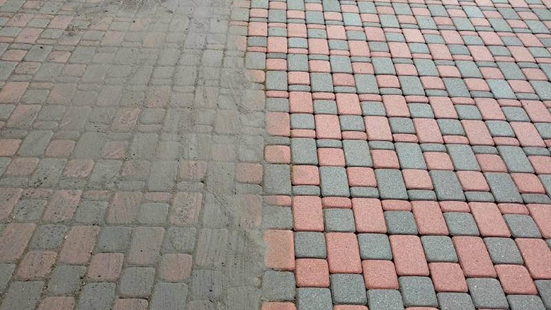 Lśniąca Kostka Brukowa Bez Wysiłku Profesjonalne Mycie - S