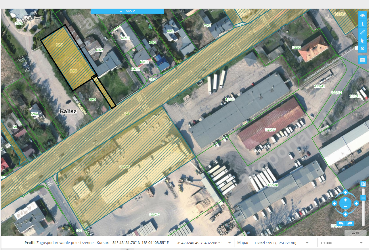 Działka budowlano-inwestycyjna 1523 m² – ul. Wrocławska, Kal