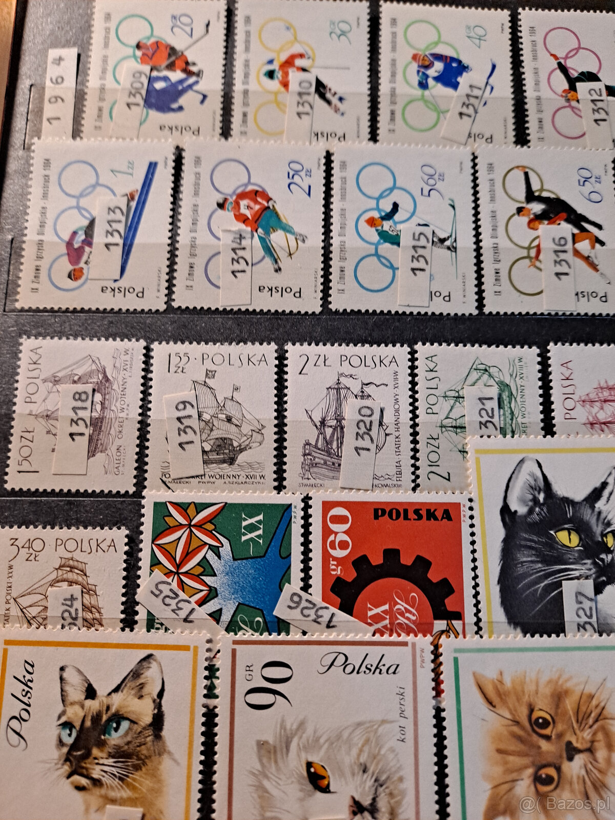 Kmpletny 1964 r Polskich znaczków pocztowych