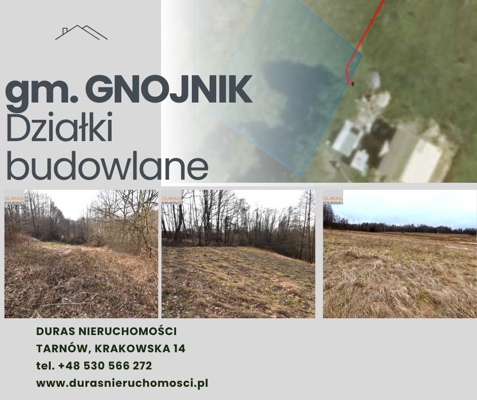 gmina Gnojnik działki budowlane od 23 tys